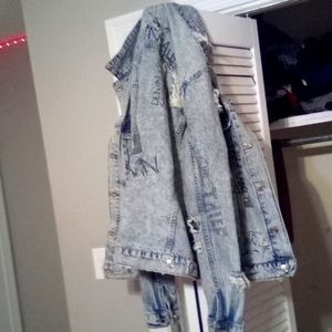 Ripped jean jacket